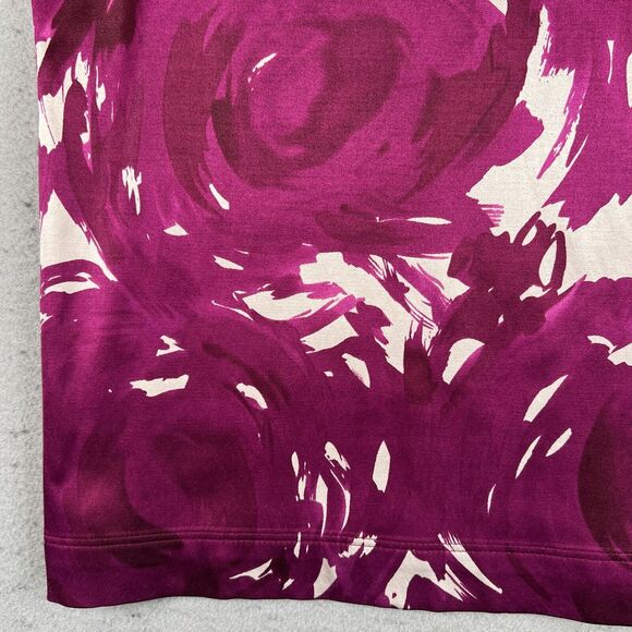 Theory Silk Blend Purple Floral Sleeveless Tank Top Women’s Size Small - Picture 15 of 16